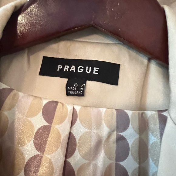 Prague Khaki Women’s Cotton Blend Blazer With One Bottom Closure Size 6 - Picture 7 of 10